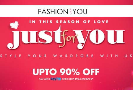 India Desire : Fashionandyou Valentines Day Offer: Upto 90% Off + 15% Cashback With Paytm Wallet